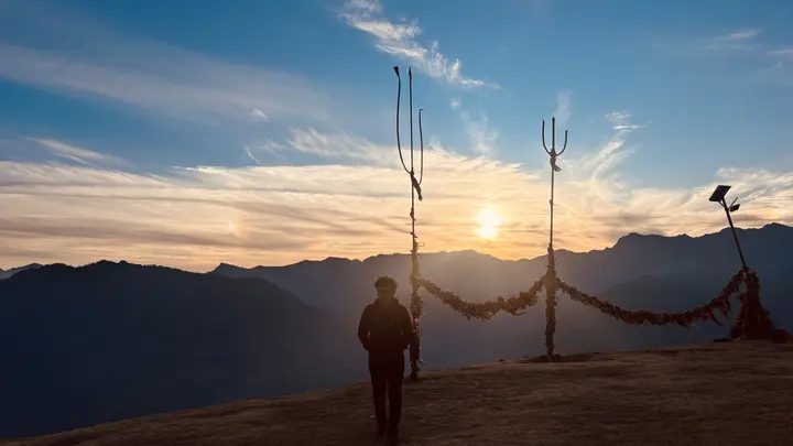 Sunset at the summit — Himalayan trek